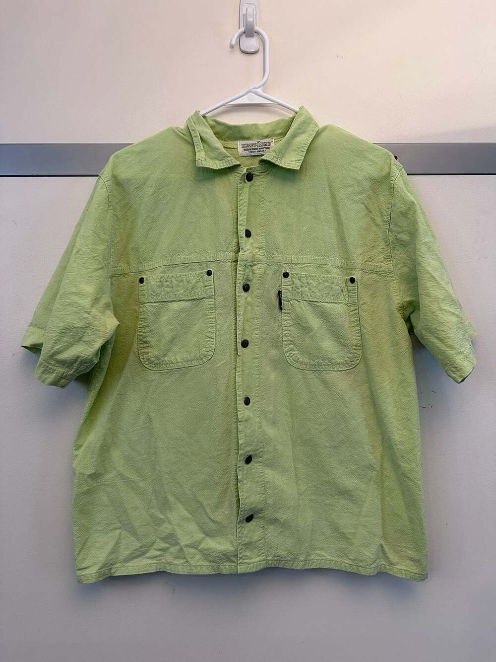 Honey Komb Breathing Cotton Short Sleeve Button Down Shirt